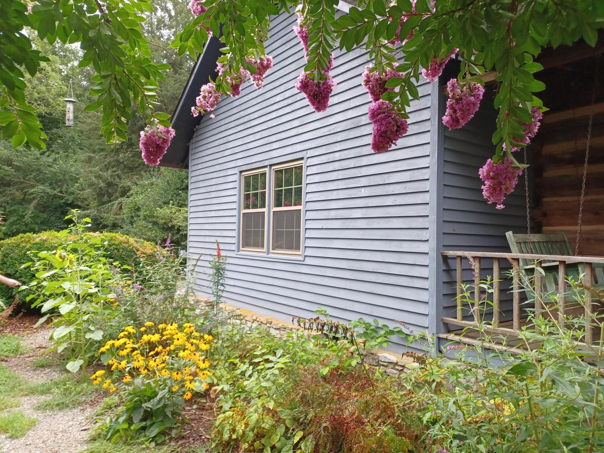 Restored1850S Log Cabin, With Gazebo And Gardens! 1 Mile To Downtown Weaverville Exterior foto